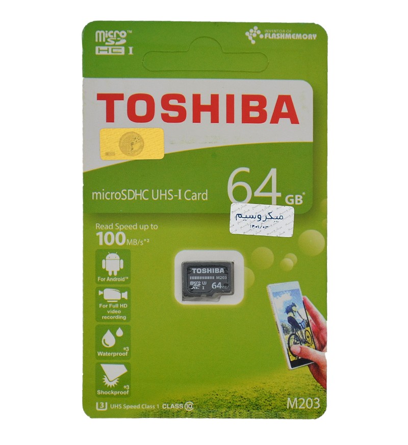 رم موبایل توشیبا (Toshiba) مدل 64GB M203 100MB/S رم موبایل توشیبا (Toshiba) مدل 64GB M203 100MB/S